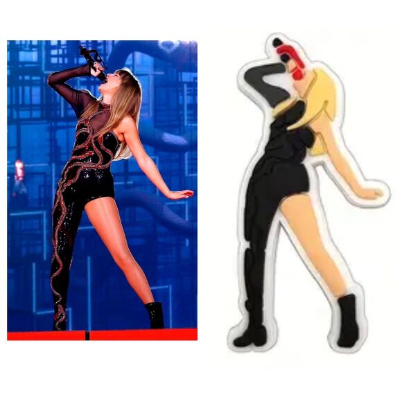 Taylor Swift Shoe Charms Jibbitz Swiftie Eras Tour One Leg Bodysuit - Picture 1 of 1
